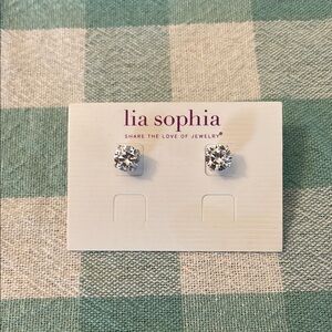 Lia Sophia Silver Stud Earrings